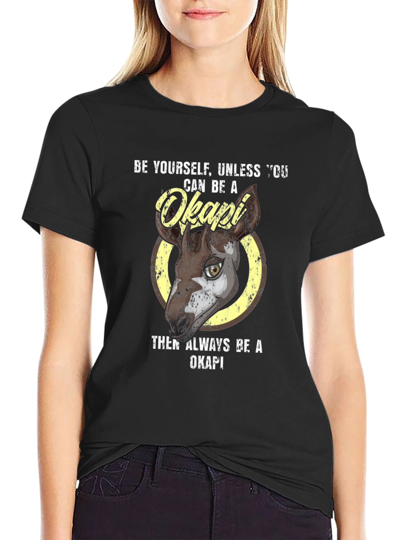 Be Yourself Okapi T-Shirt - Unique Animal Tee