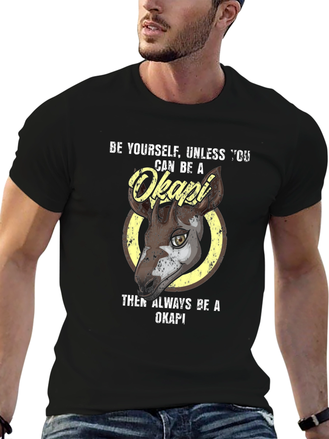 Be Yourself Okapi T-Shirt - Unique Animal Tee