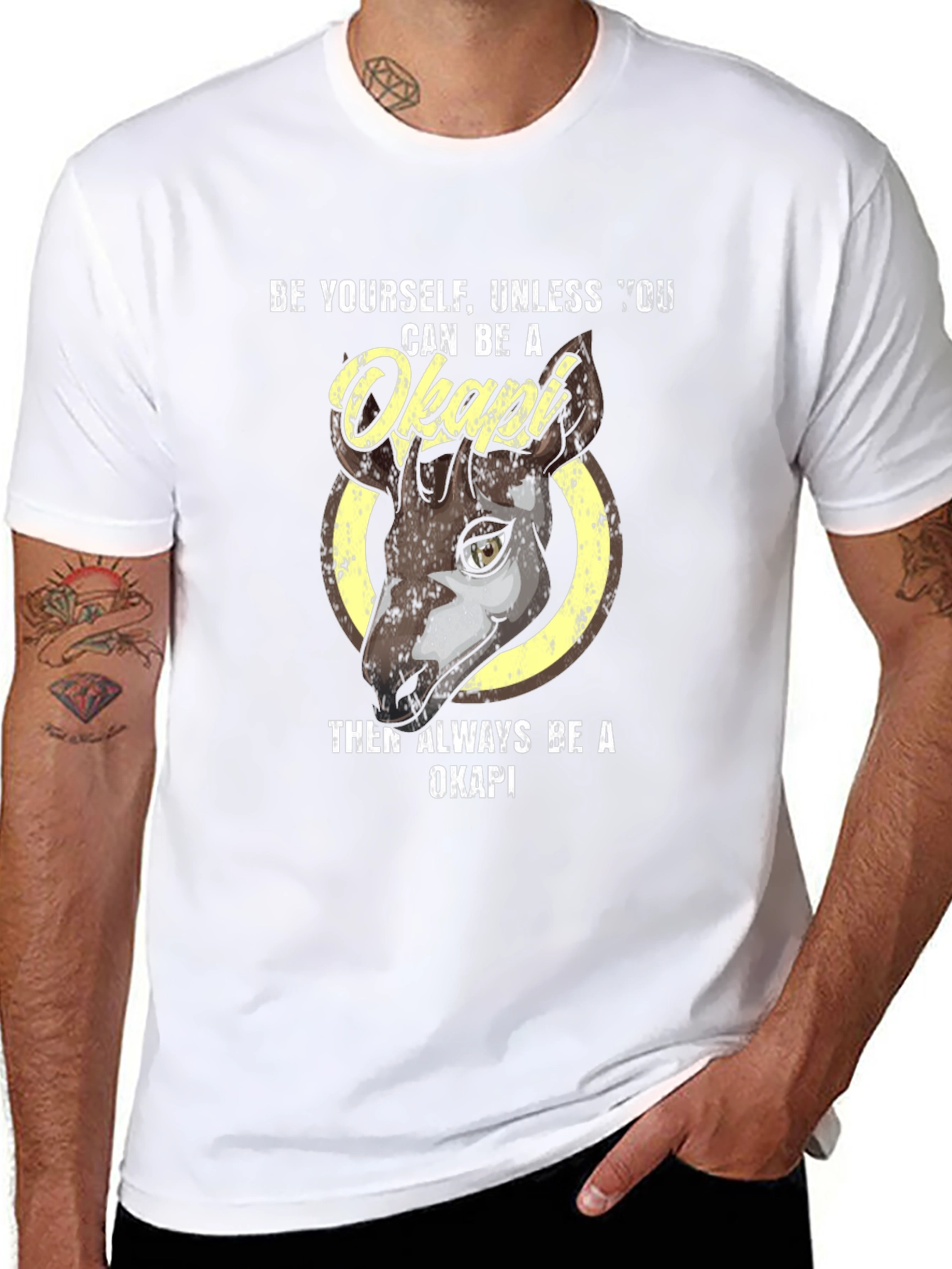 Be Yourself Okapi T-Shirt - Unique Animal Tee