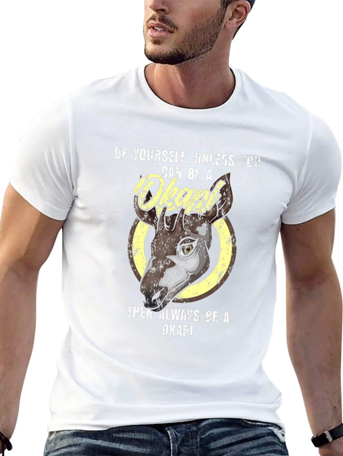 Be Yourself Okapi T-Shirt - Unique Animal Tee