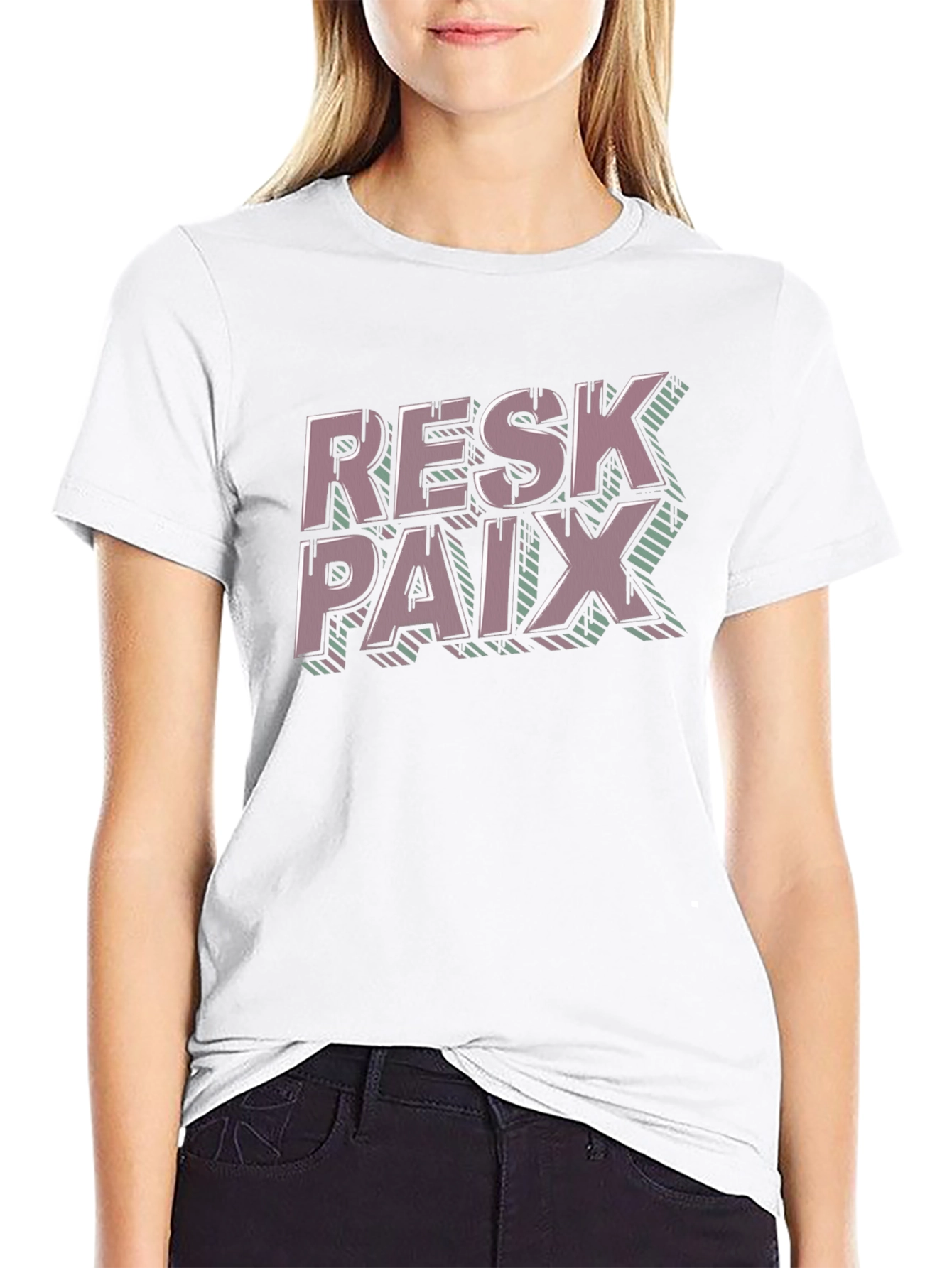 Resk Paix Graphic Tee - Trendy Casual Wear
