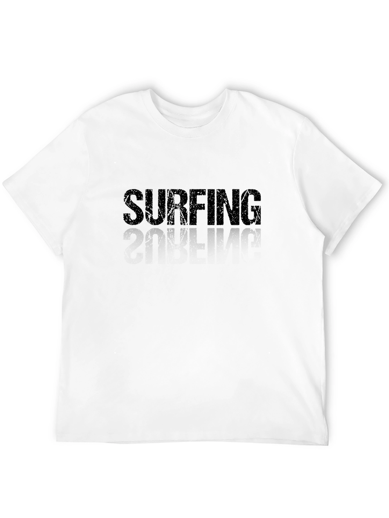 Surfing Text Black T-Shirt