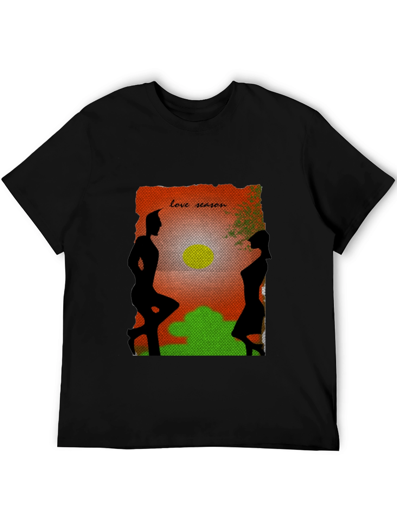 Love Season Silhouette Graphic Black Tee