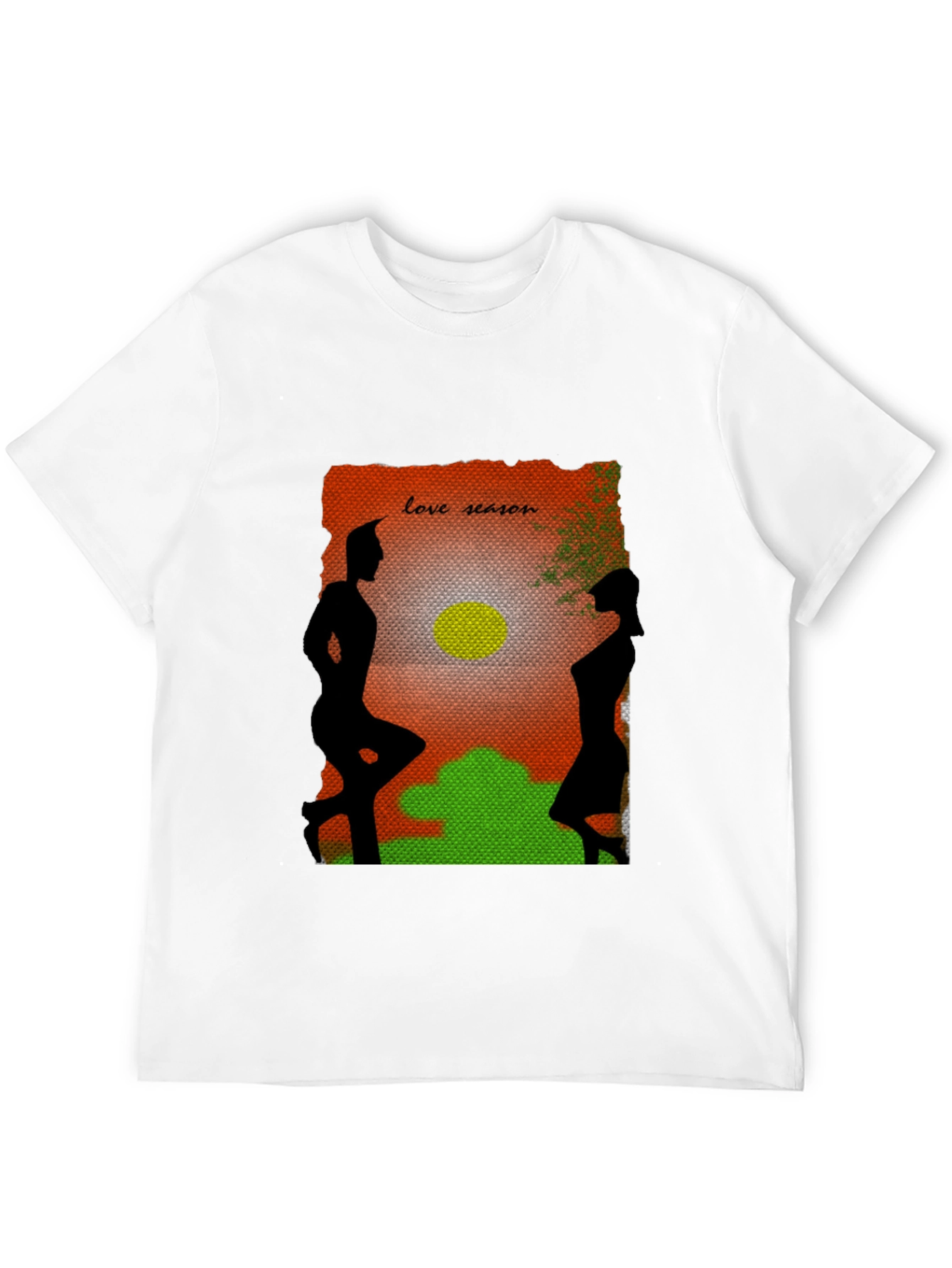 Love Season Silhouette Graphic Black Tee