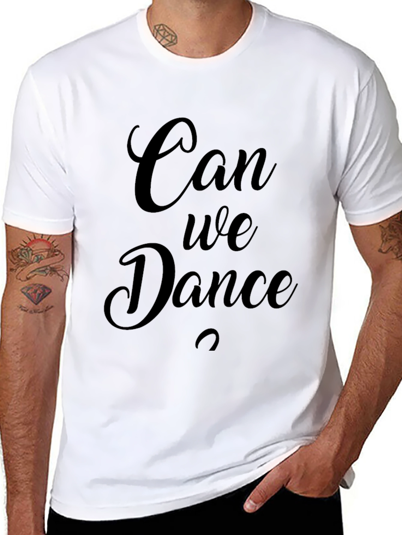 Can We Dance T-Shirt - Stylish Crew Neck Tee