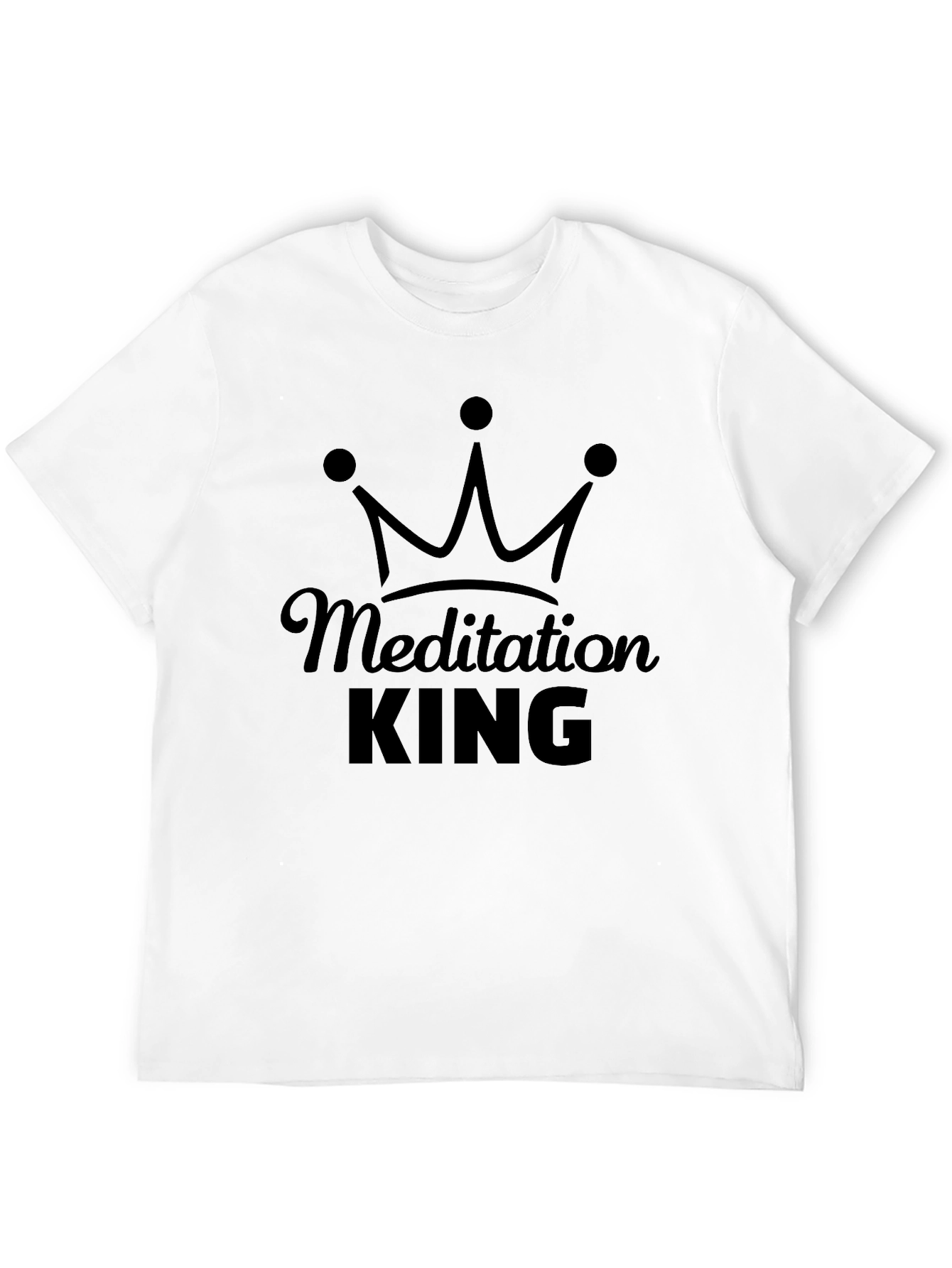 Meditation King Black Graphic T-Shirt