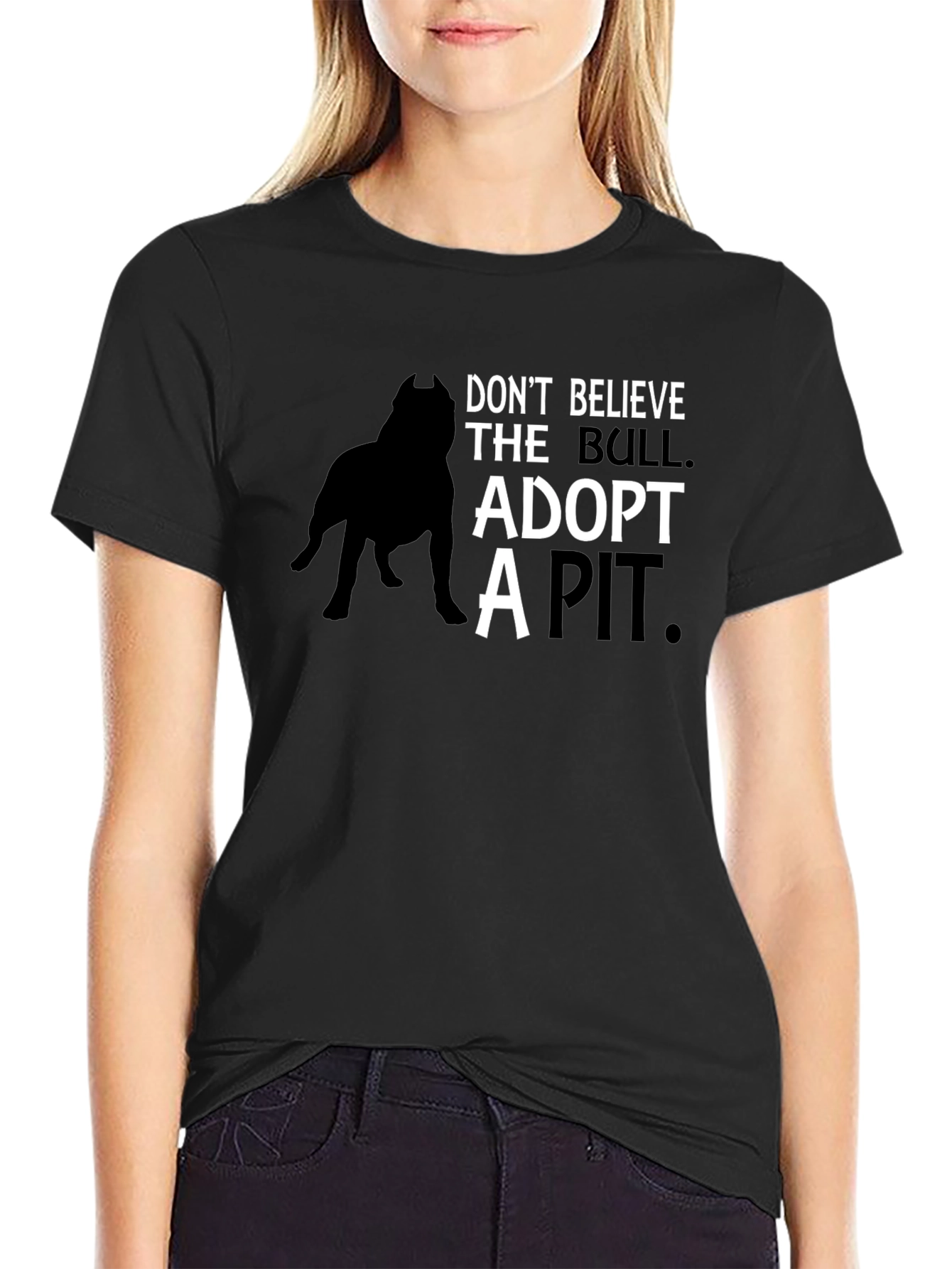 Adopt a Pit T-Shirt - Black