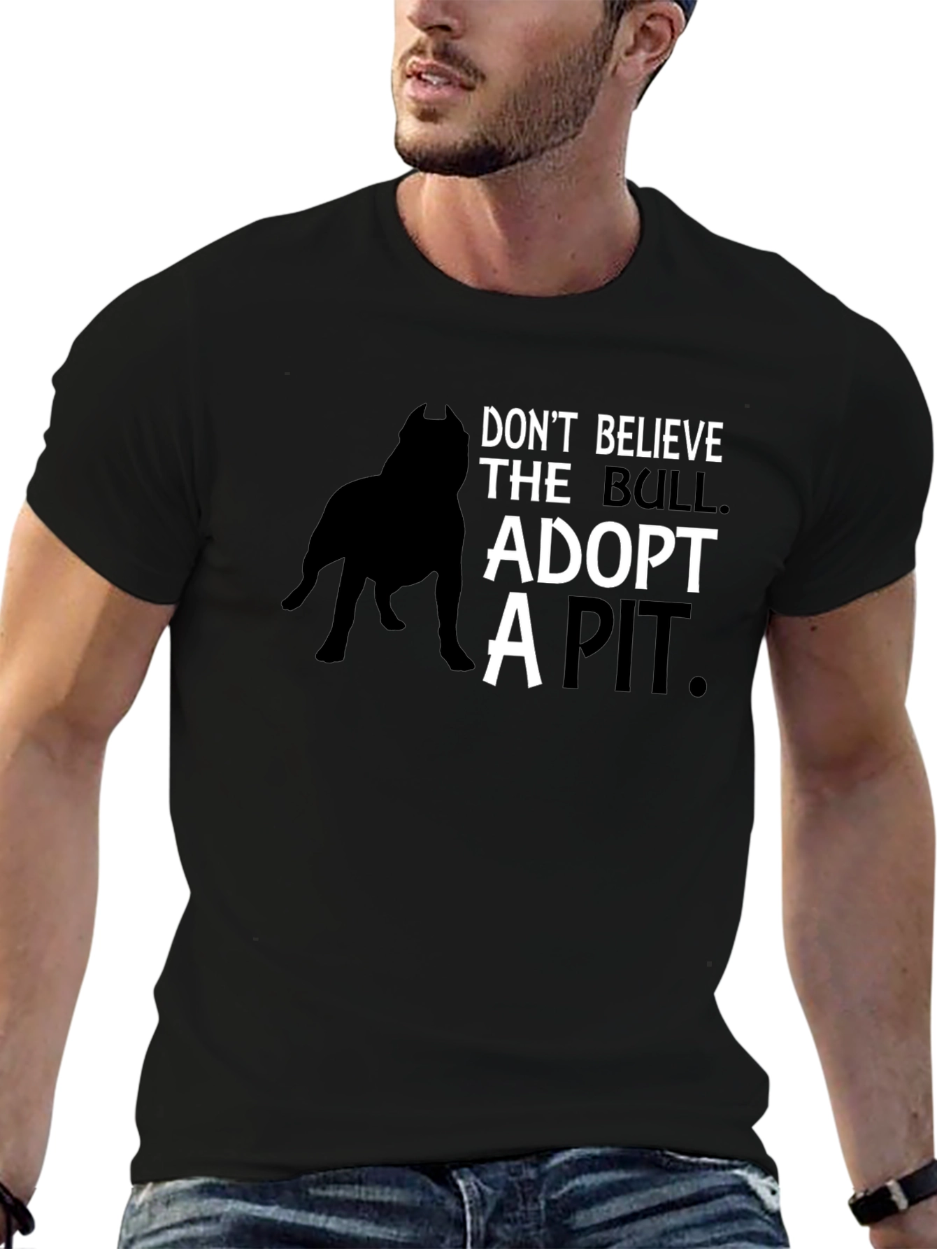 Adopt a Pit T-Shirt - Black