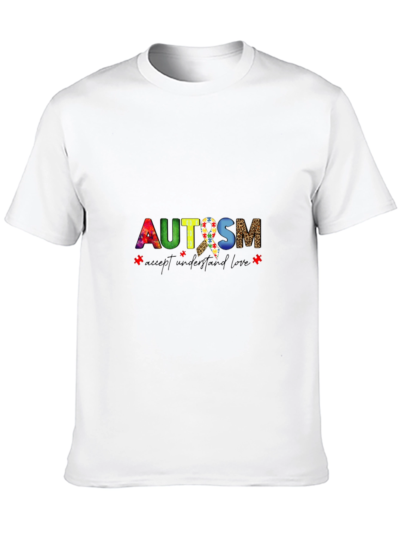 Autism Awareness Graphic Tee - Accept Understand Love