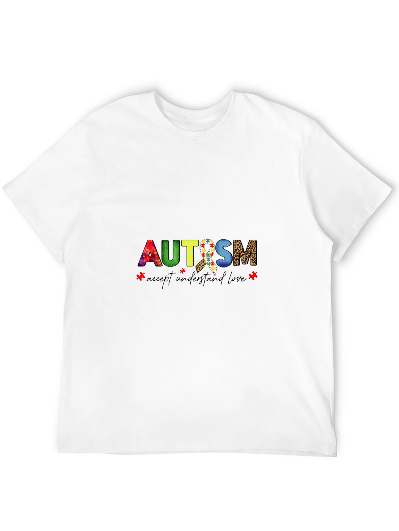 Autism Awareness Graphic Tee - Accept Understand Love