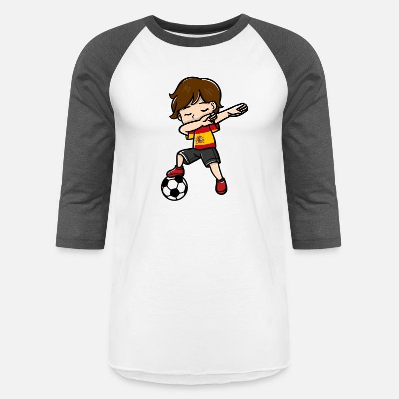 Dabbing Boy Soccer Player Spanish Flag Themed