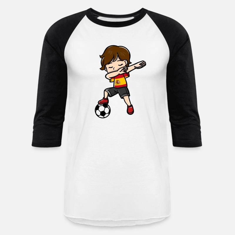 Dabbing Boy Soccer Player Spanish Flag Themed