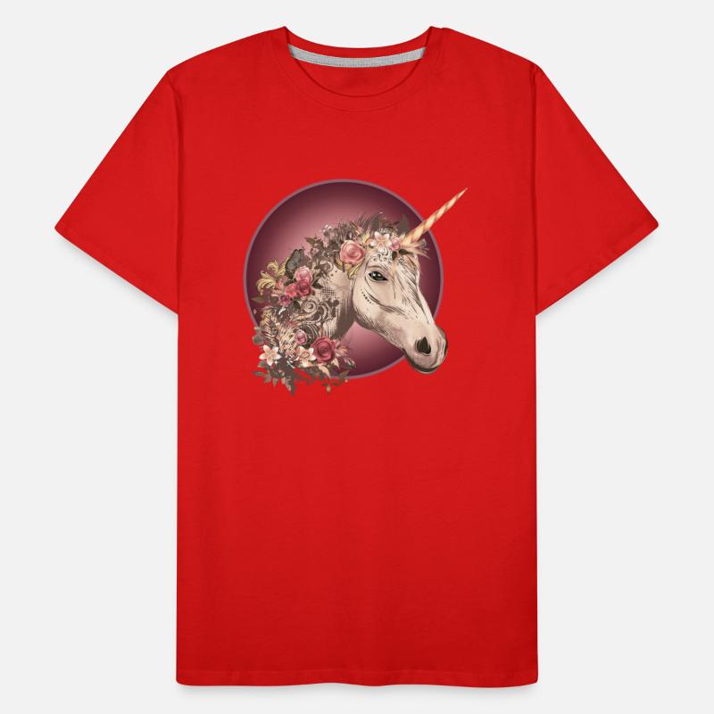 Das fantasievolle Einhorn mit Rosen und Florales
