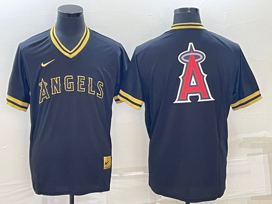 Men's Los Angeles Angels Black Alternate Replica Team Jerseys
