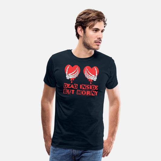 Dead Inside but horny Valentine Meme Skull Gift