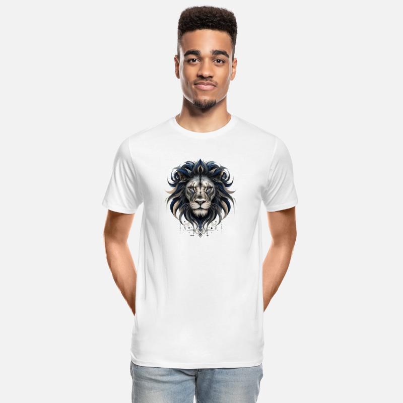 Detailed Illustration Of An Ashen Lion Face