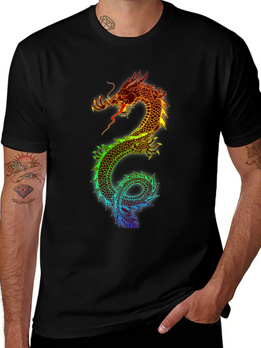 Rainbow Dragon Graphic T-Shirt