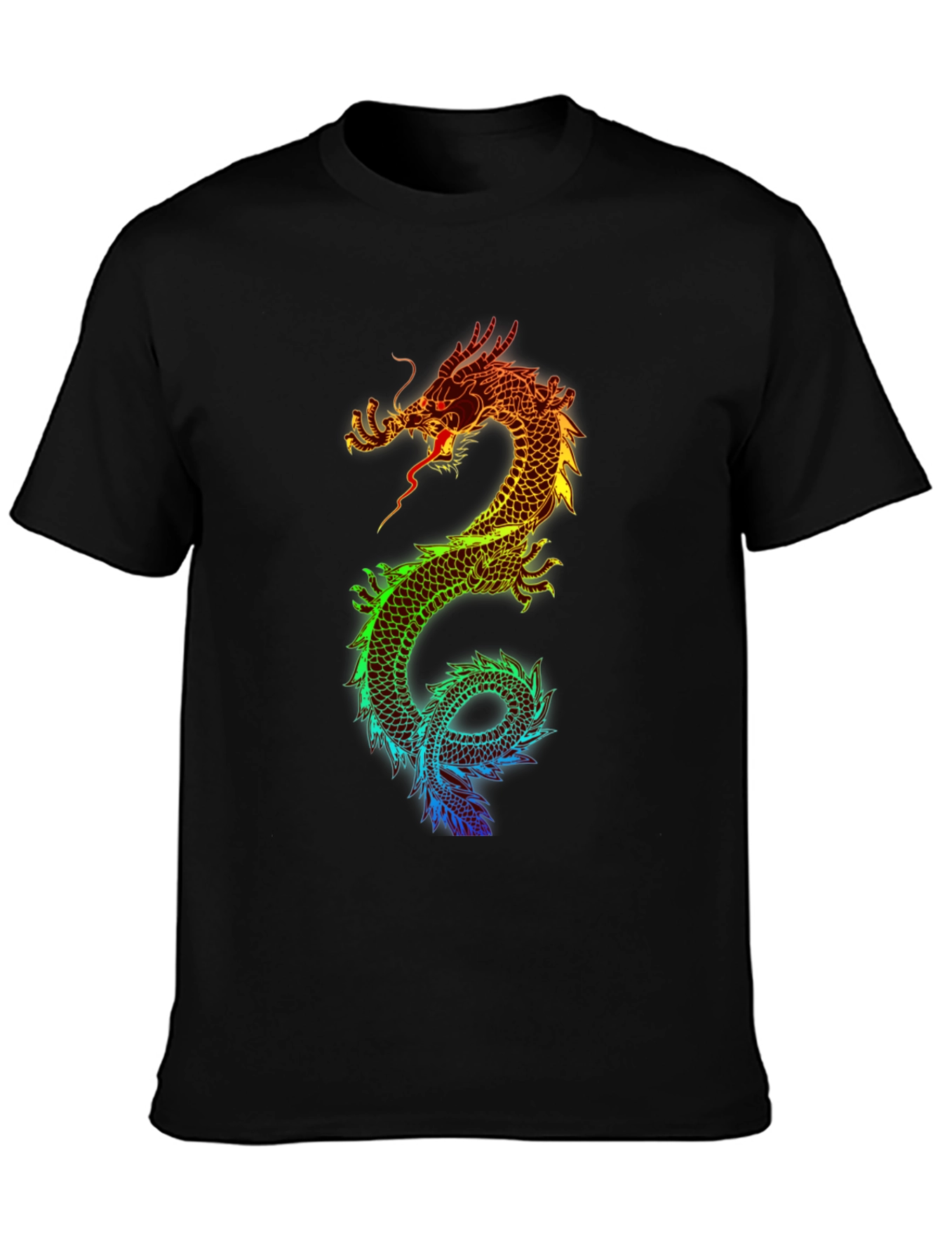 Rainbow Dragon Graphic T-Shirt