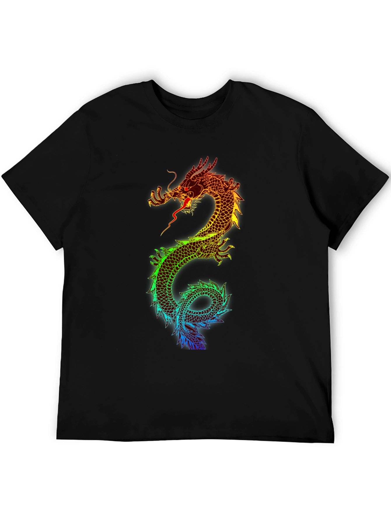 Rainbow Dragon Graphic T-Shirt