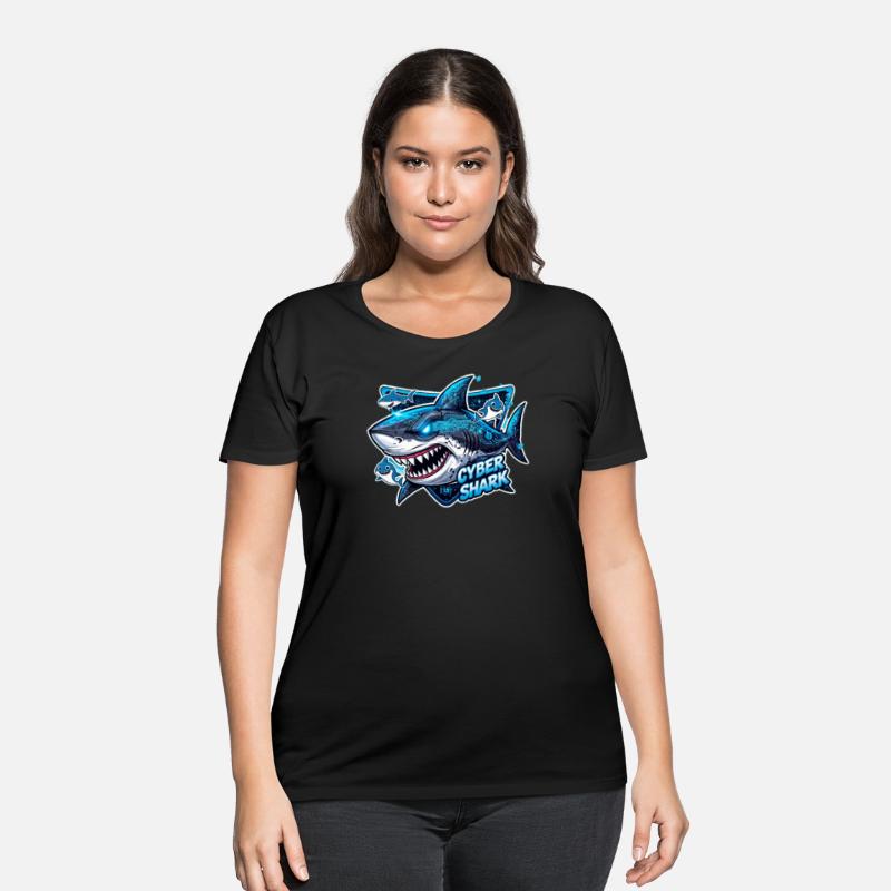 Digital Cyber Shark Illustration