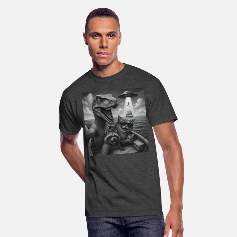 Dinosaur Cat Raccoon UFO Selfie Viking Abduction B