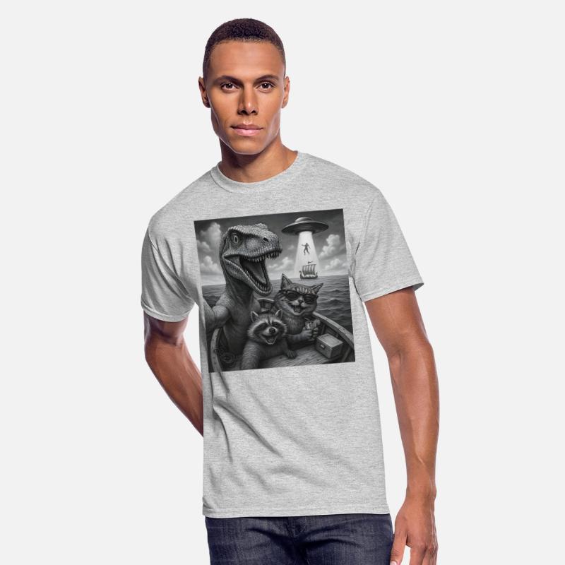 Dinosaur Cat Raccoon UFO Selfie Viking Abduction B