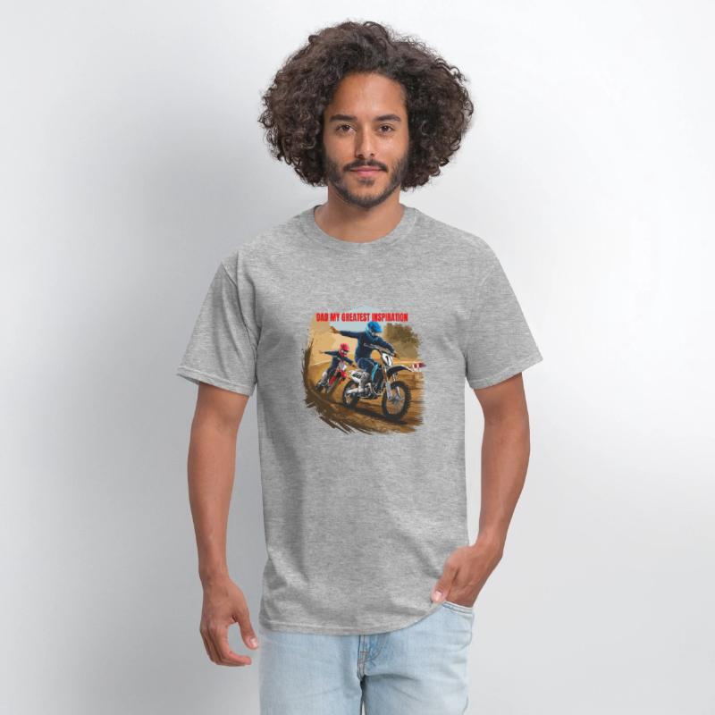 Dirt Track Duo: Motocross Father's Day Tee