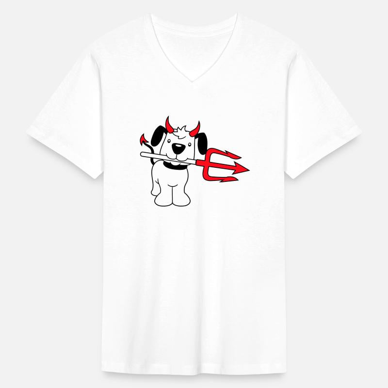 Dog Devil Satan Hell Evil Trident Horns Cool Bad