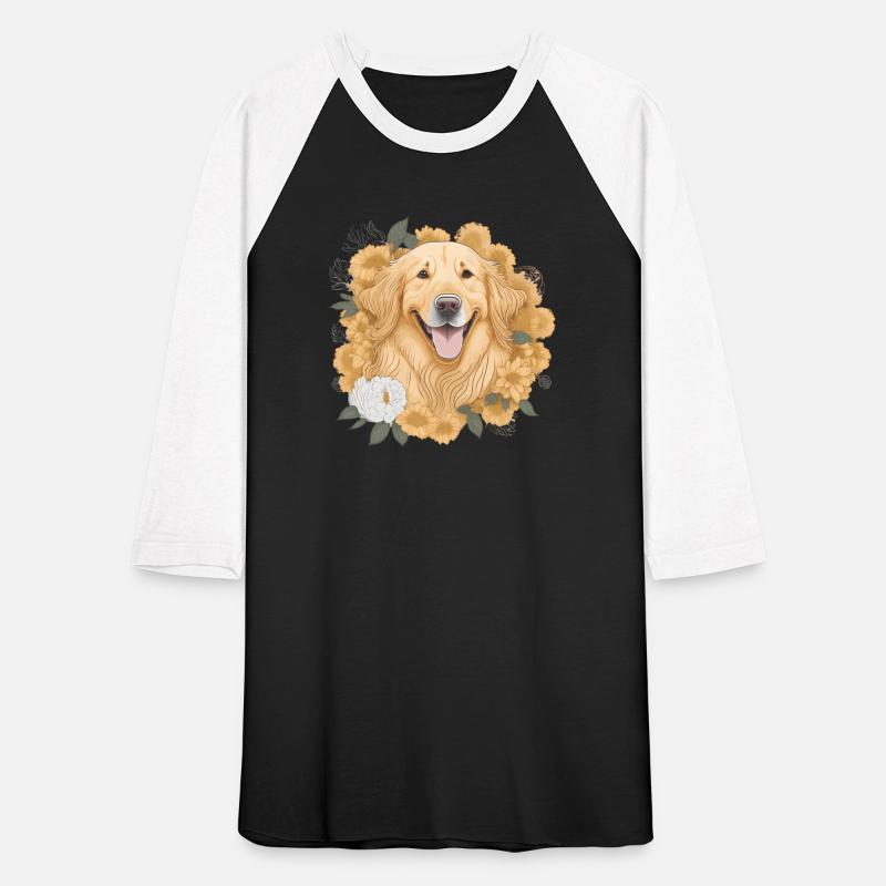Dog Wo Golden Retriever Flower Print Floral