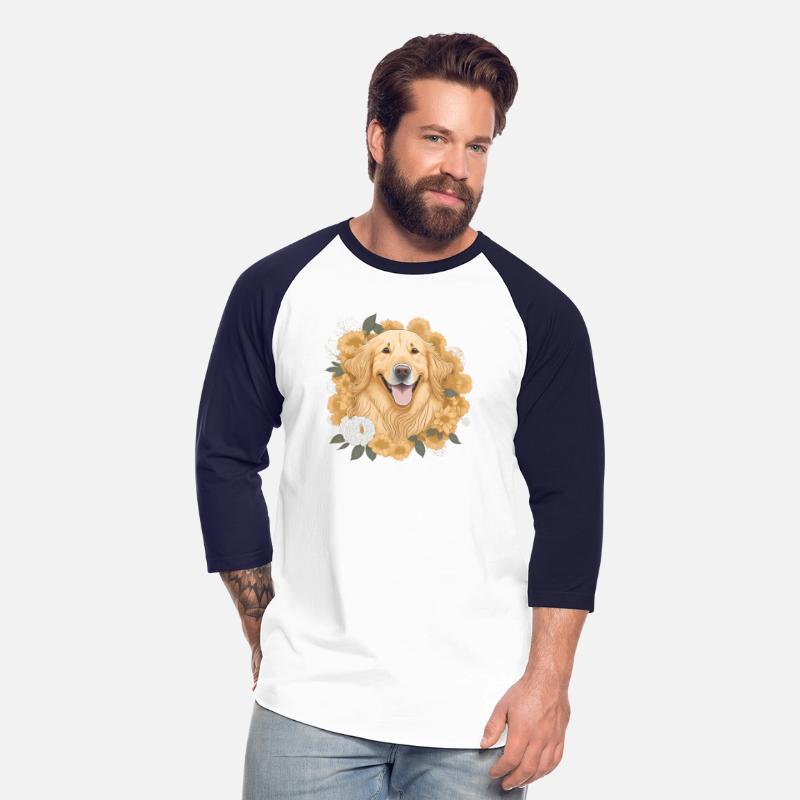 Dog Wo Golden Retriever Flower Print Floral