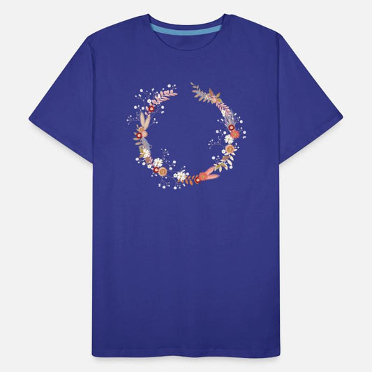 Dried flowers wreath with gypsophila illustration