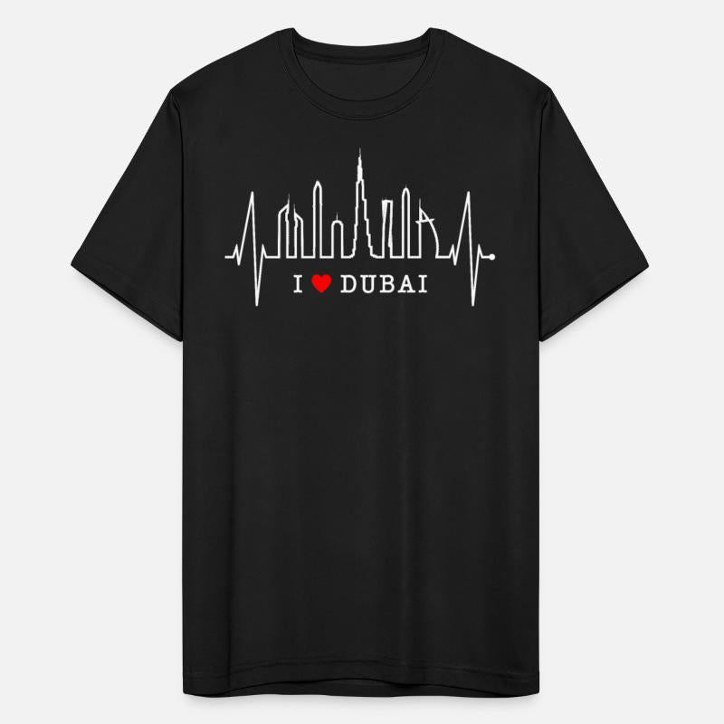 Dubai Skyline Heartbeat Burj Khalifa Silhouette