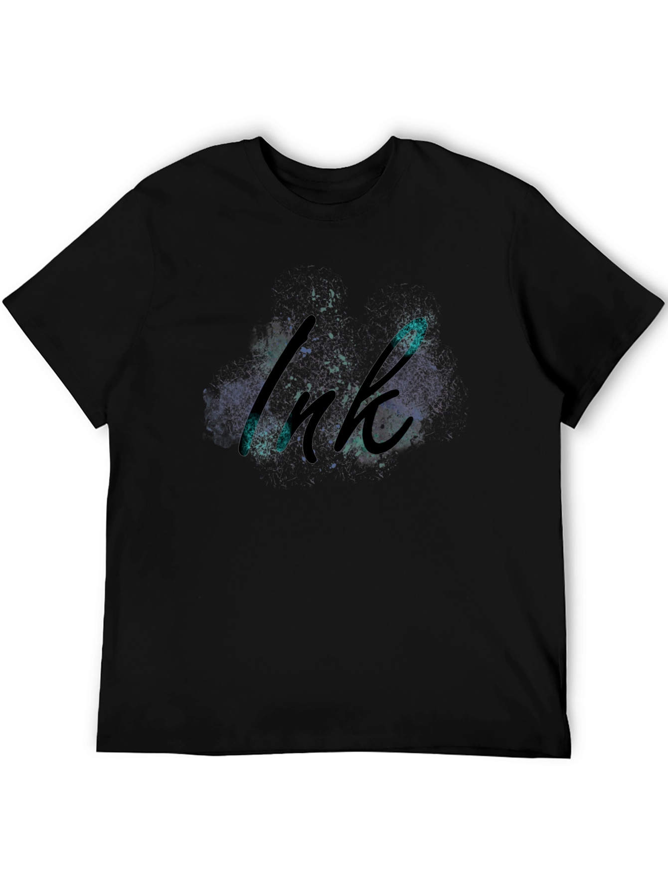 Ink Splatter Graphic Black T-Shirt
