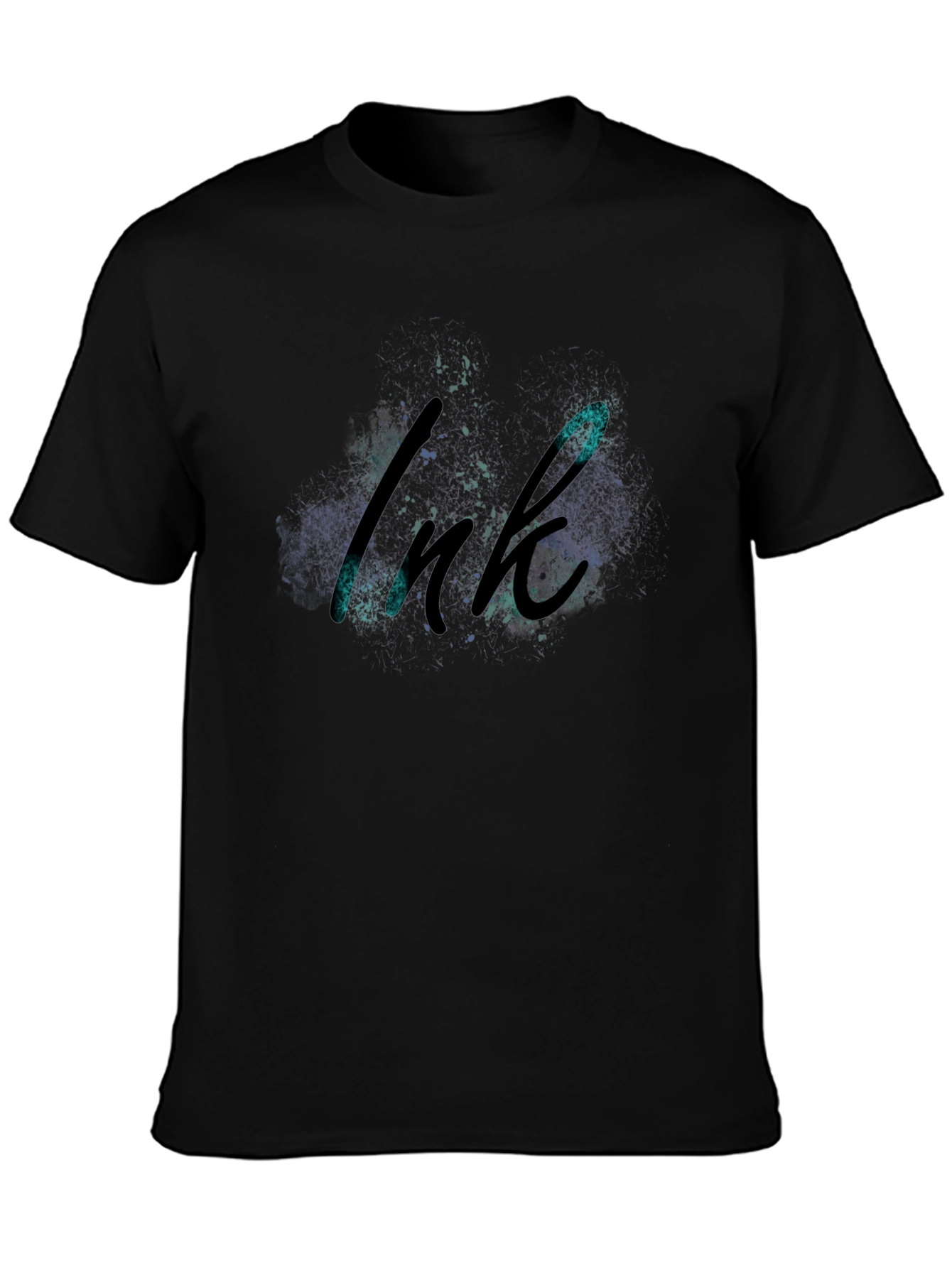 Ink Splatter Graphic Black T-Shirt
