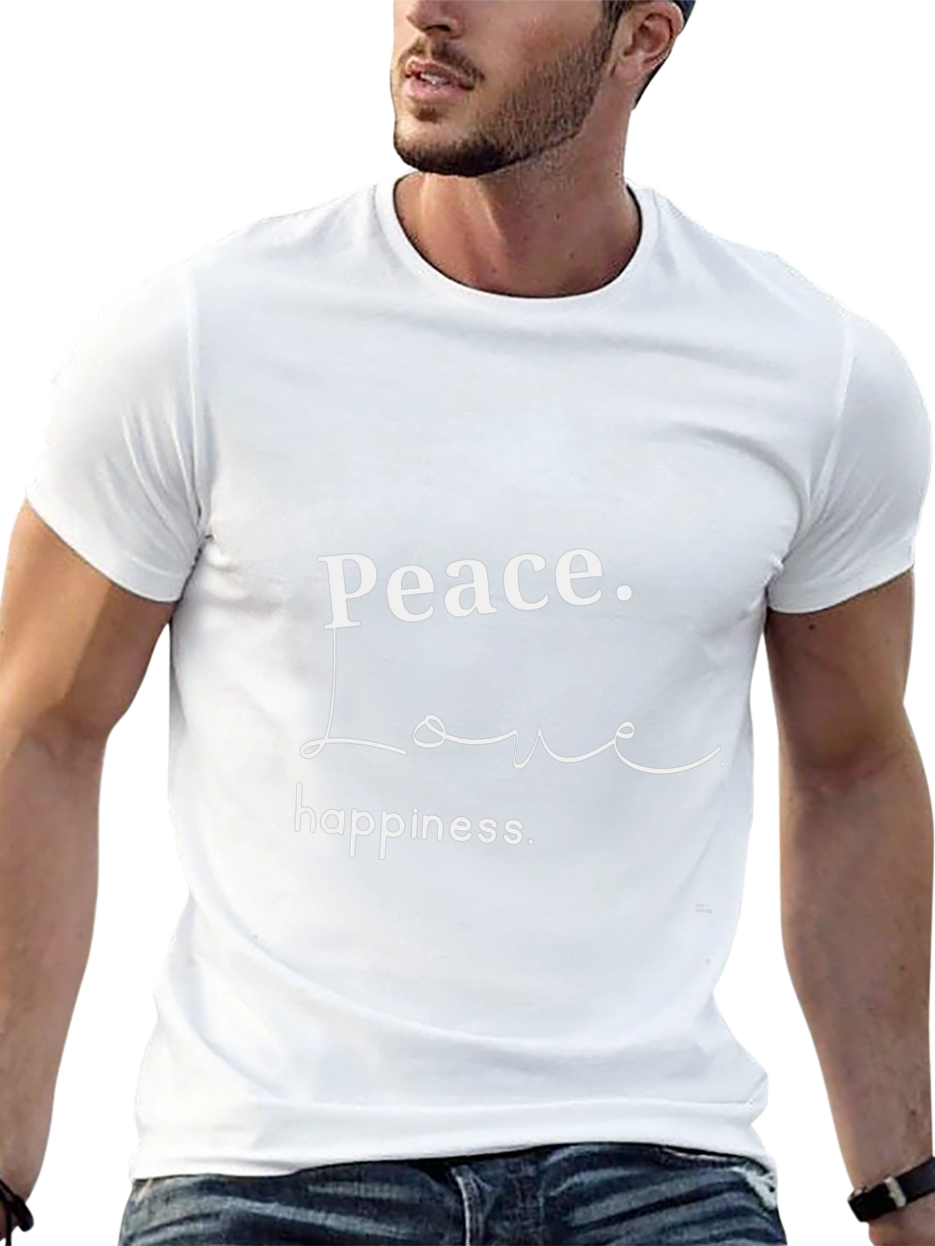 Peace Love Happiness Graphic Tee