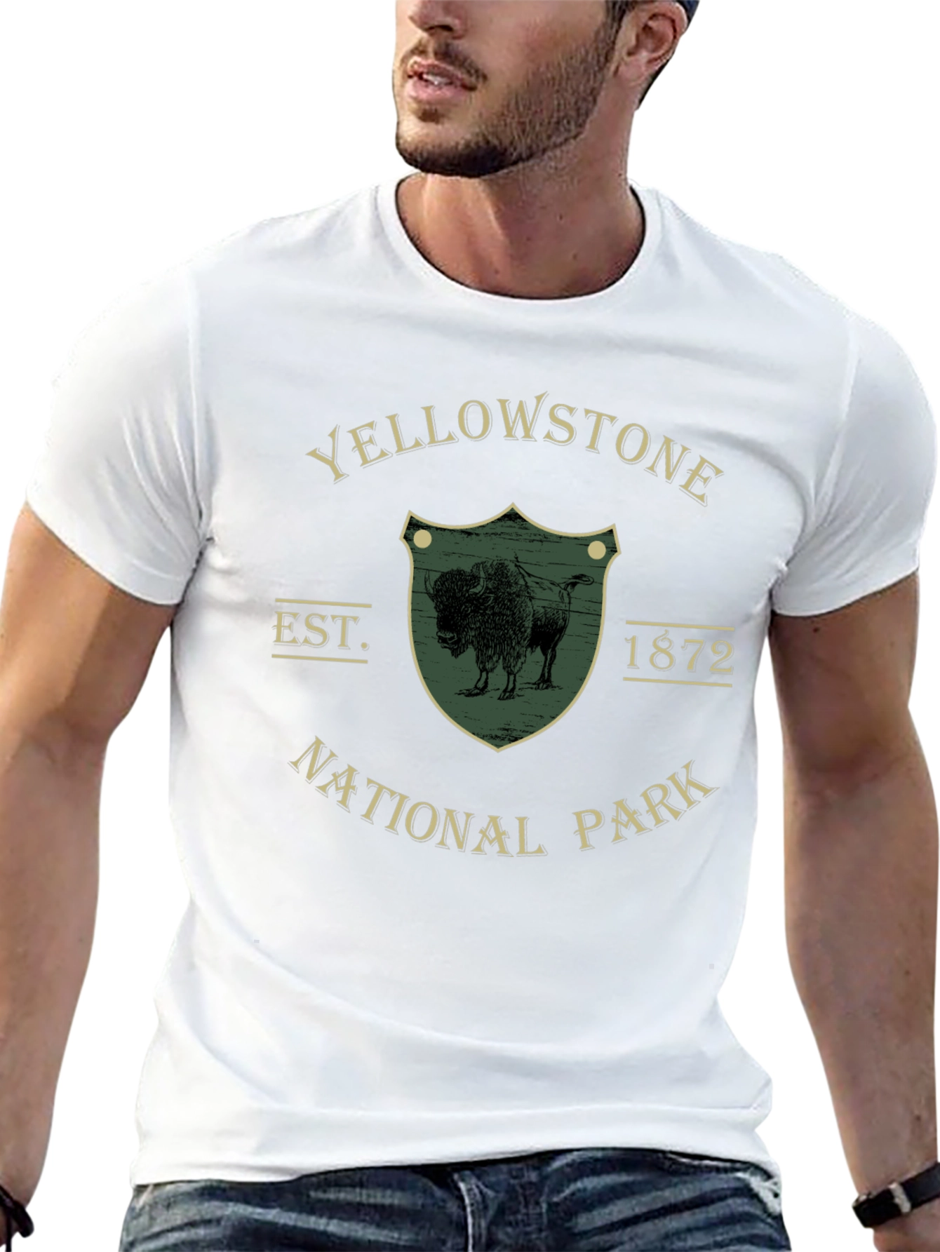 Yellowstone National Park Buffalo Graphic T-Shirt