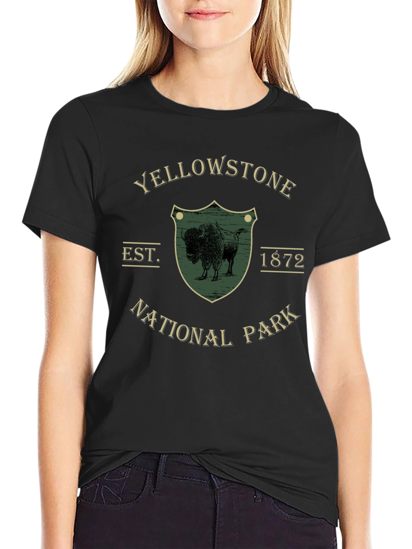 Yellowstone National Park Buffalo Graphic T-Shirt