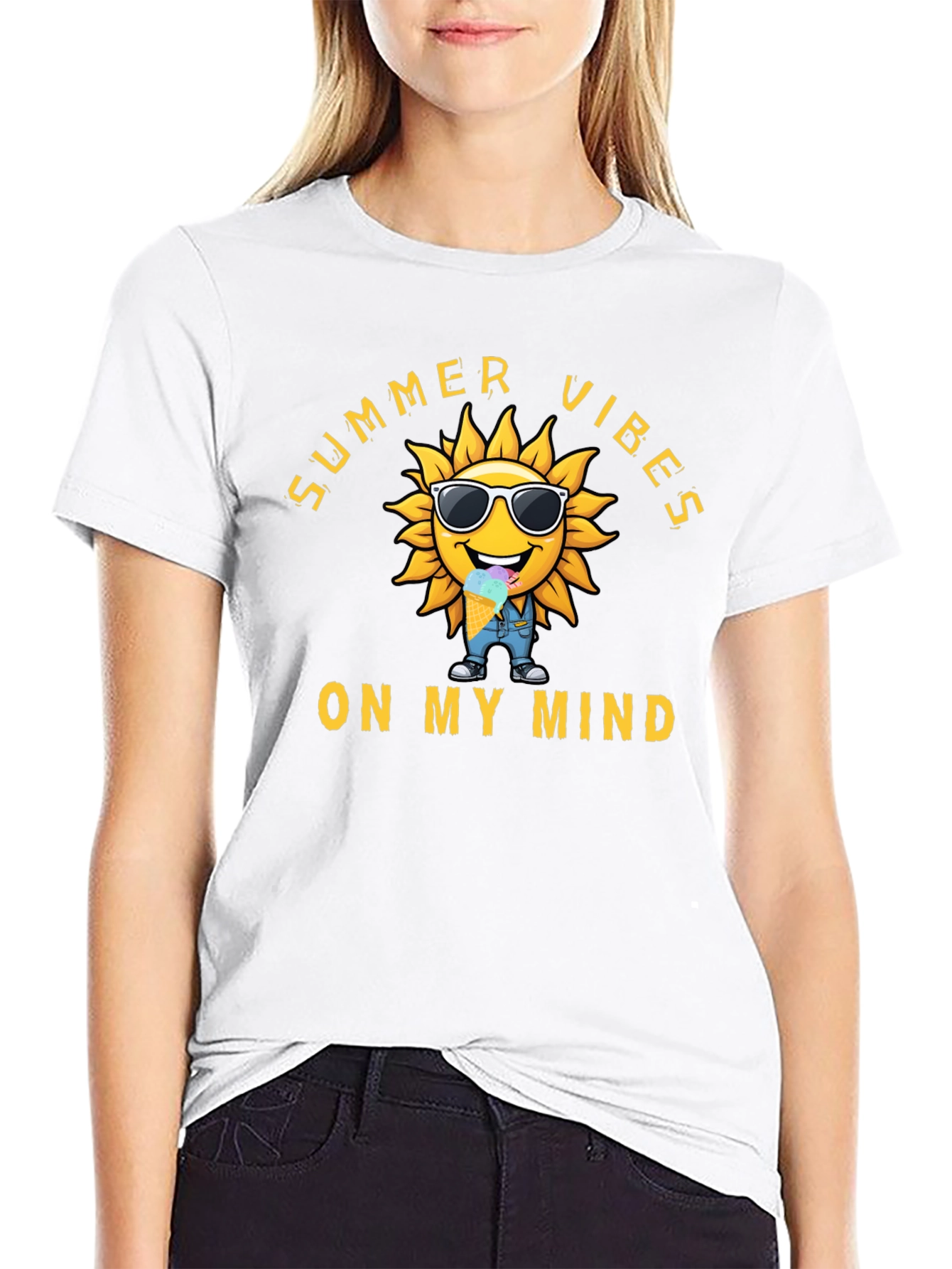 Summer Vibes Graphic Tee - Mens Black T-Shirt