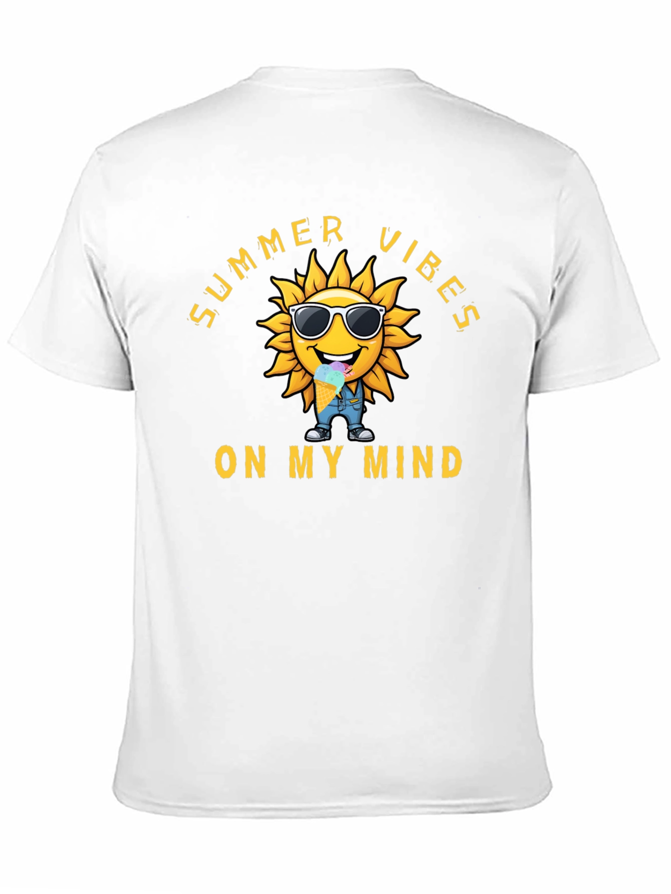 Summer Vibes Graphic Tee - Mens Black T-Shirt