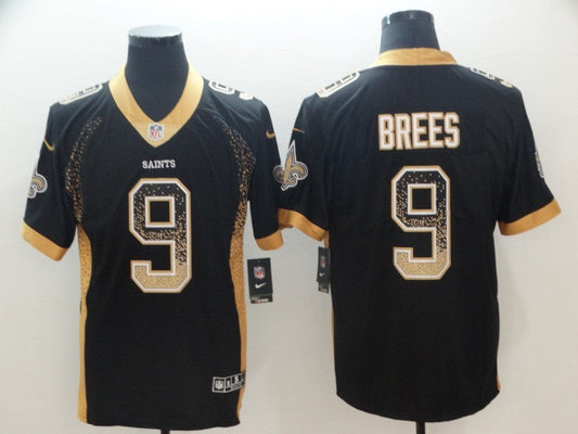Men's New Orleans Saints Drew Brees #9 Black Player Jerseys