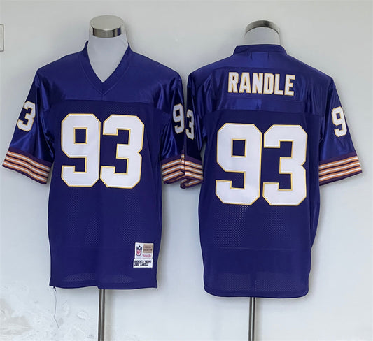 Men's Minnesota Vikings John Randle Mitchell & Ness Purple Legacy Replica Jerseys