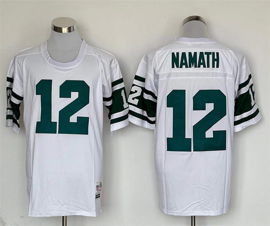 Men's New York Jets Joe Namath Mitchell & Ness White Legacy Replica Jerseys