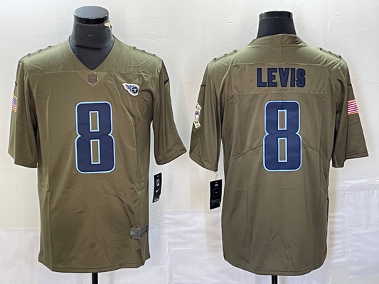 Men's Tennessee Titans Will Levis #8 Brown Game Player Jerseys
