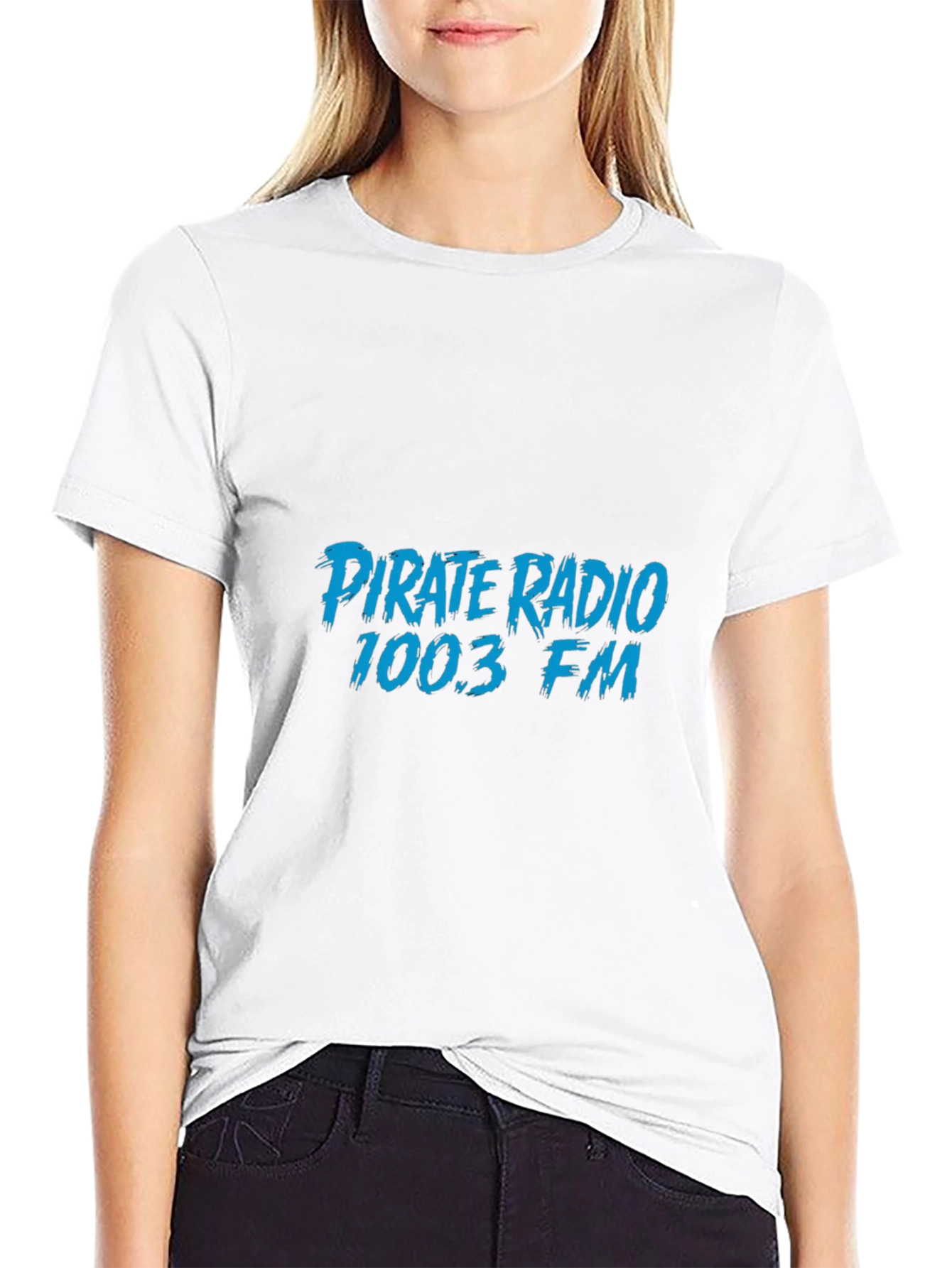 Pirate Radio 100.3 FM Black T-Shirt