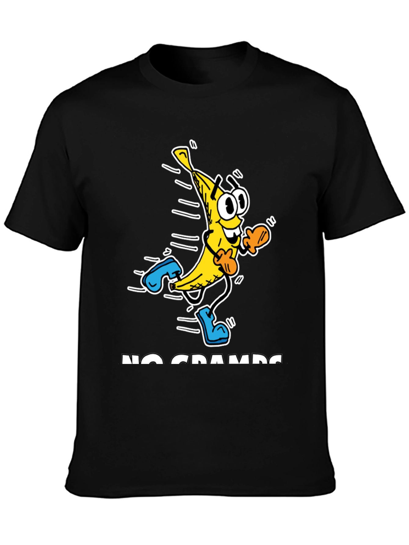 No Cramps Banana Running Graphic T-Shirt