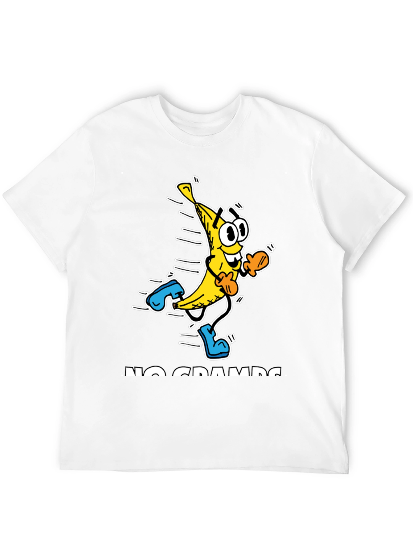 No Cramps Banana Running Graphic T-Shirt