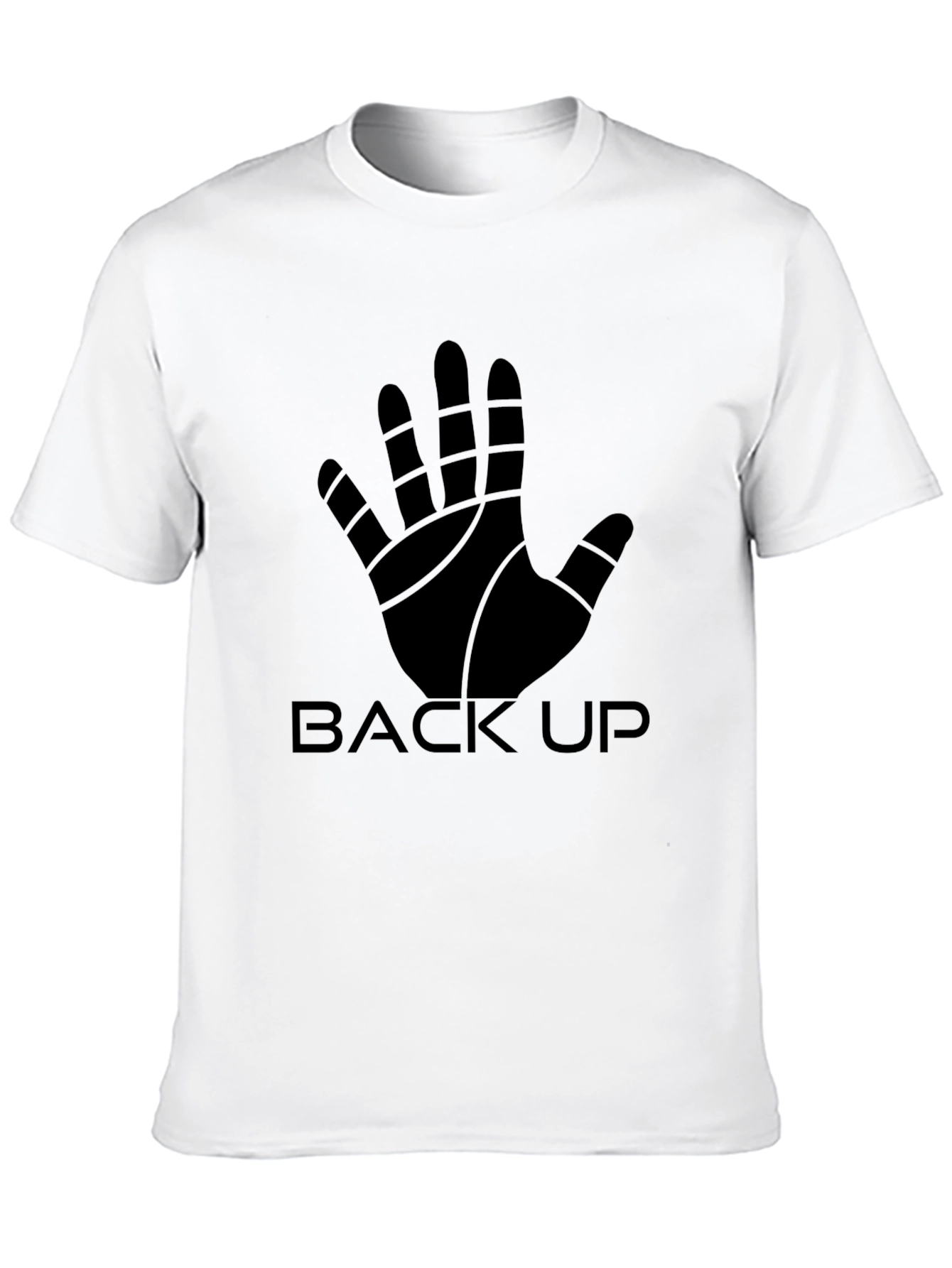 Back Up Hand Graphic Black T-Shirt