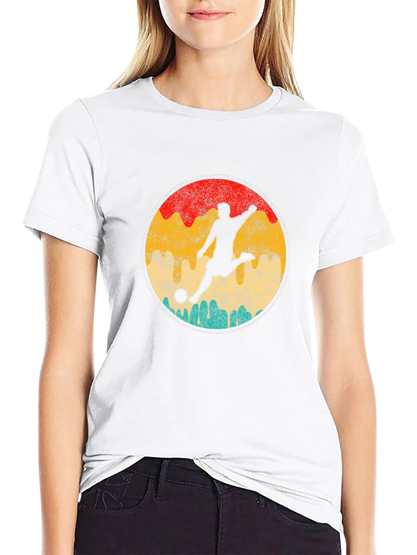 Retro Soccer Player Graphic Tee