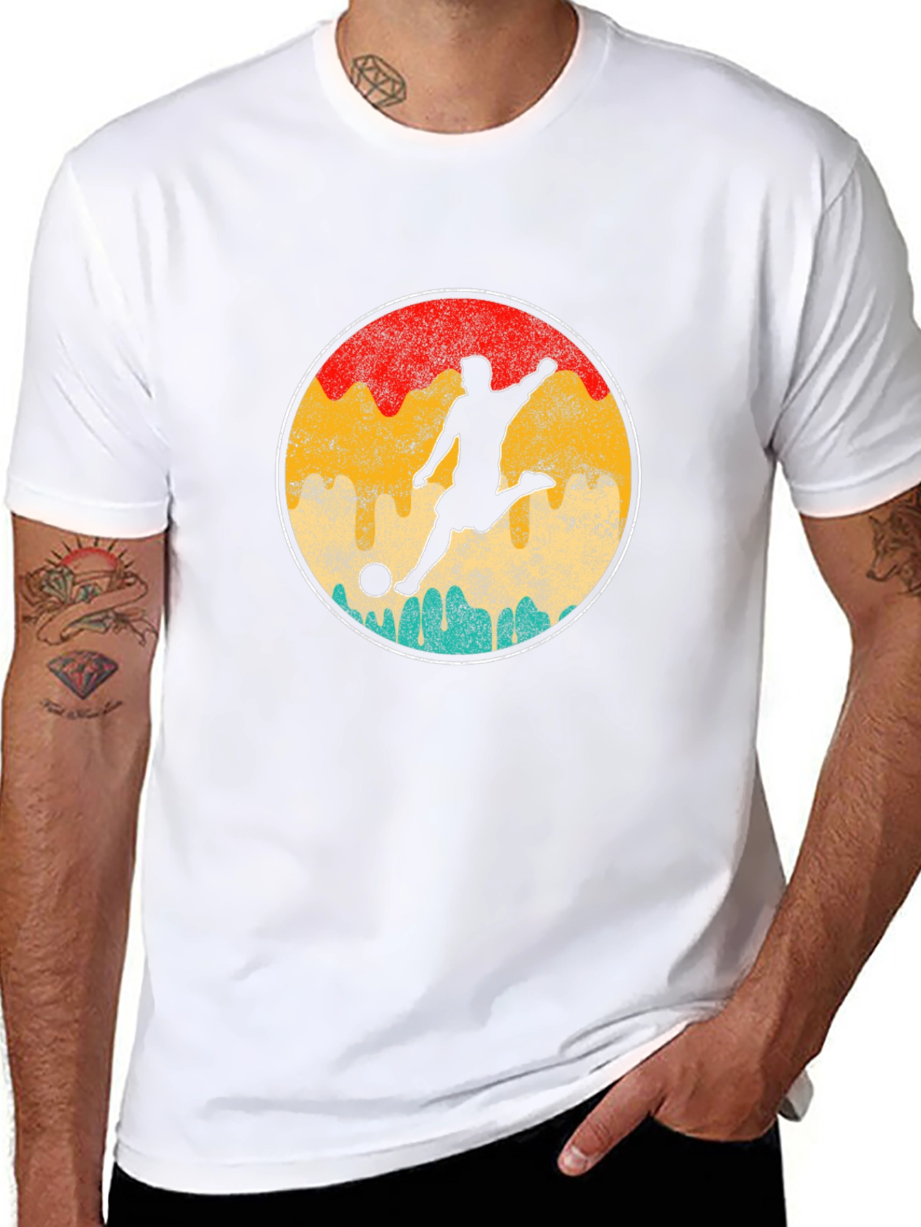 Retro Soccer Player Graphic Tee