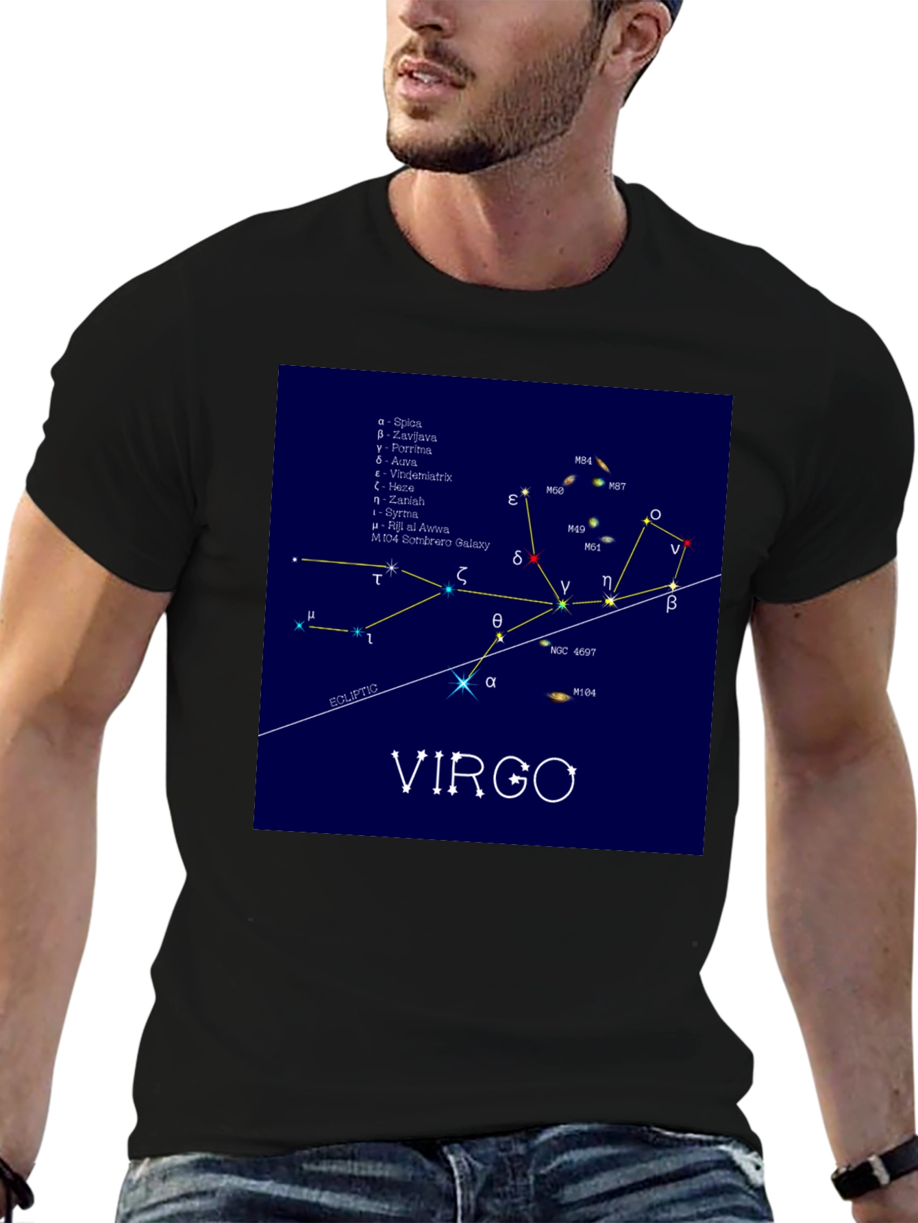 Virgo Constellation Graphic Tee - Zodiac Astronomy Shirt